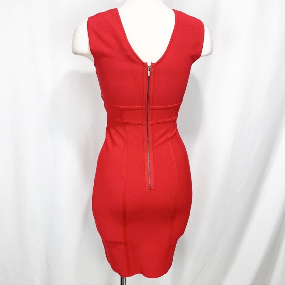 BCBGMaxAzria Red Bandage dress - Picture 4 of 7
